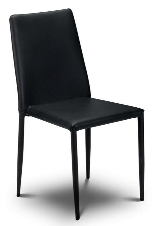 Leather best sale stacking chairs